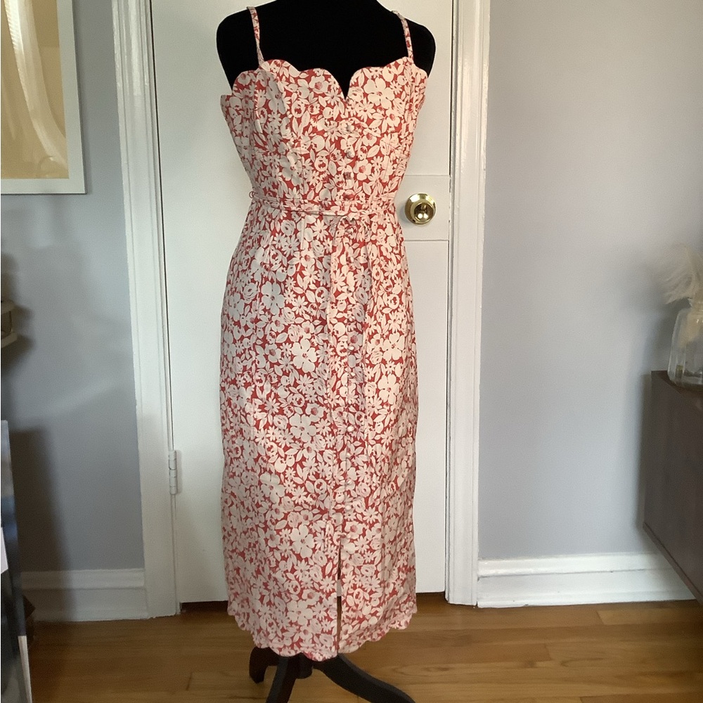 Anthropologie Red & White Dress